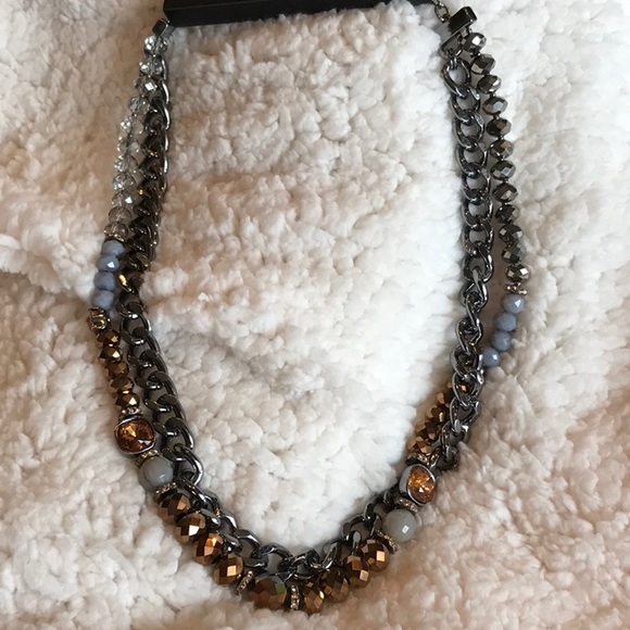 Vera Wang Necklace - Metals & Beads combination in Double Strands - Picture 2 of 6